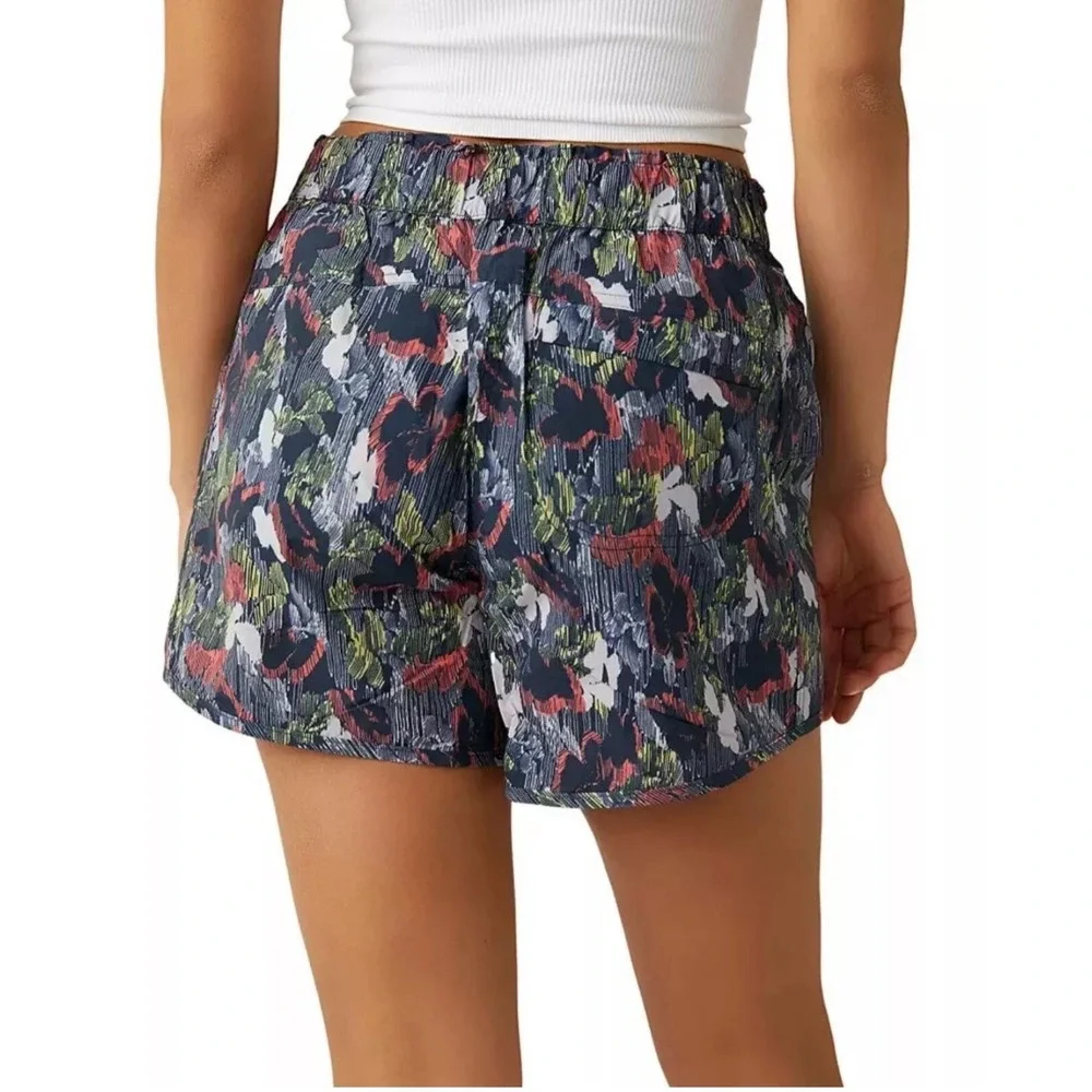 Free People Movement In The Wild Printed Athletic Shorts Supernova Combo Size XS